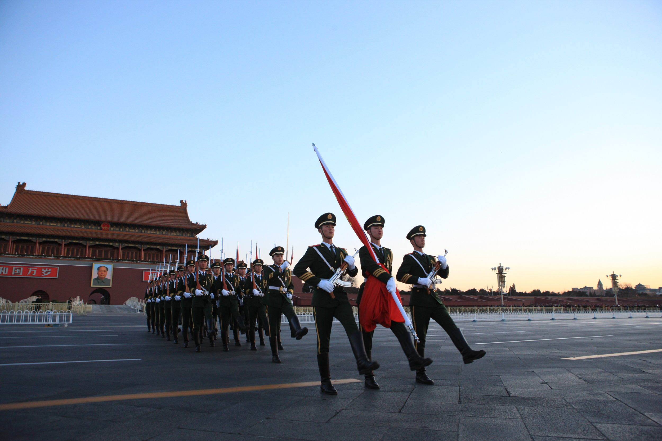 北京天安门广场2021年首次升旗仪式举行