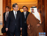 11月6日，正在巴林进行正式友好访问的全国政协主席俞正声在麦纳麦会见巴林王储萨勒曼。