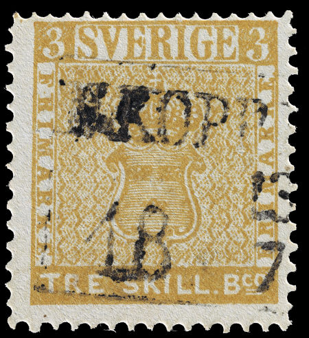 瑞典“黄色3先令”邮票