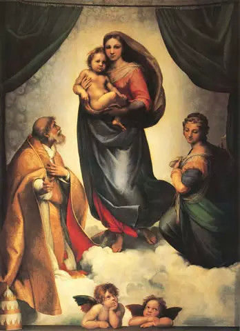 拉斐尔《西斯廷圣母》 1513年-1514年 265cm*196cm