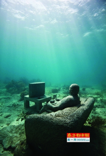 墨西哥水下雕塑博物馆最新的雕塑。