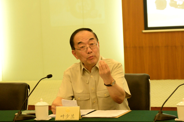 全国政协委员、京昆室副主任叶少兰对读书对文艺工作者的重要性进行发言