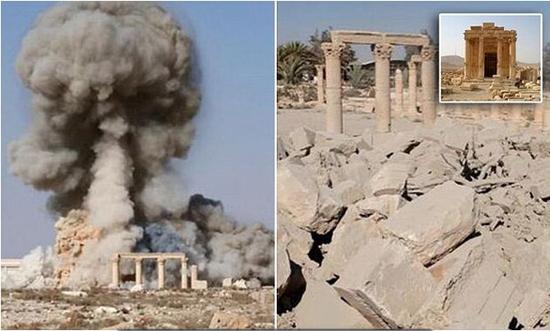 资料图片 战火下的叙利亚古神庙