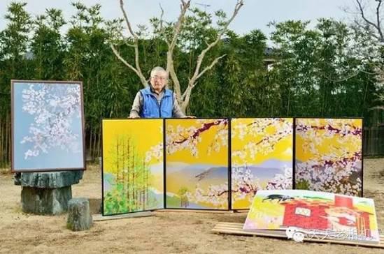 74岁日本老人 用Excel创作山水风景画