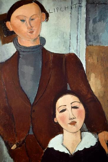 《雅克•李普契茨和他的妻子》阿梅代奥·莫迪利亚尼1916-1917