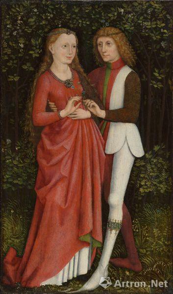 中世纪的恋人 绘制于南部德国 1470年