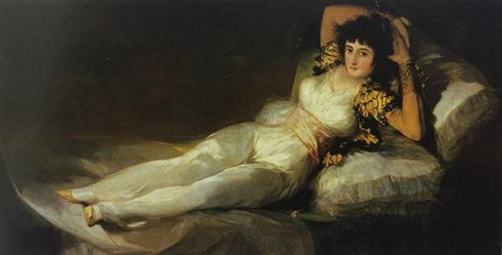 《着衣的马哈》1800-1805年，布面油画，95cm*190cm，马德里，普拉多博物馆