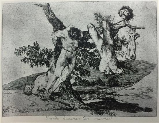 《英勇之举！壮烈成仁！》选自《战争的灾难》，1810-1820，蚀刻画，15.7cm*20.7cm