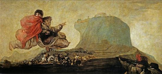 《奇幻景象》（阿斯莫迪亚）1820-1823年，油画，从灰泥墙面转移到画布，123cm*265cm，马德里，普拉多博物馆