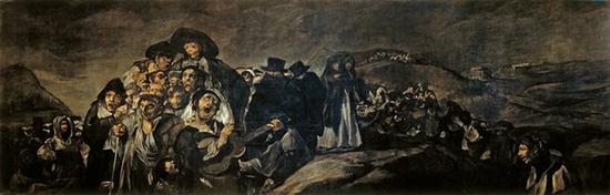 《圣伊西多雷的朝圣之旅》1820-1823年，油画，从灰泥墙面转移到画布，140cm*438cm，马德里，普拉多博物馆