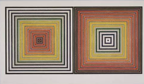 在去年12月迈阿密海滩举办的巴塞尔艺术展上，李奥纳多从Marianne Boesky美术馆手里以将近100万美元买下了弗兰克·斯特拉（Frank Stella）1973年的作品《Double Gray Scramble》。图片：moma.org