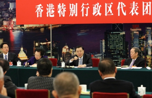 张德江参加香港代表团审议