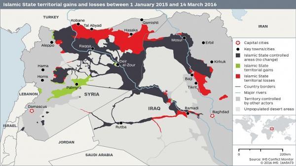 英媒称IS控制面积缩小22% 已失与土耳其接壤区
