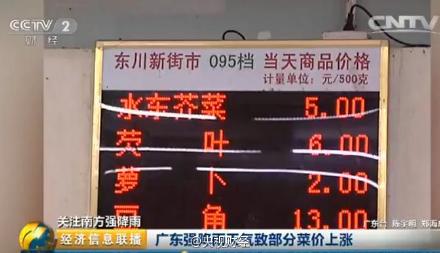 广东菜价再次飙涨 豆角10块钱一斤堪比肉价(图)