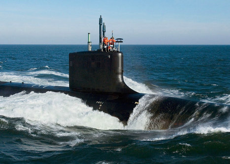 资料图：美国海军弗吉尼亚级SSN777号核潜艇下水海试
