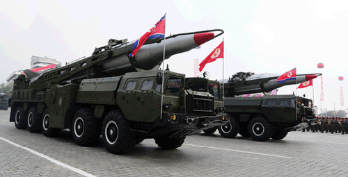 朝鲜阅兵式上弹道导弹
