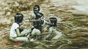 肮脏的水彩:菲律宾画家用被污染的河水作画