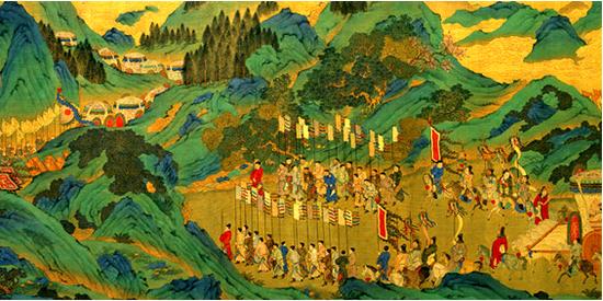 明代 《汉武帝上林出猎图》 现藏台北故宫博物院