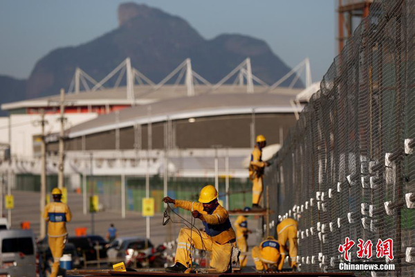 巴西里约奥运会临近 奥林匹克公园仍在建设中