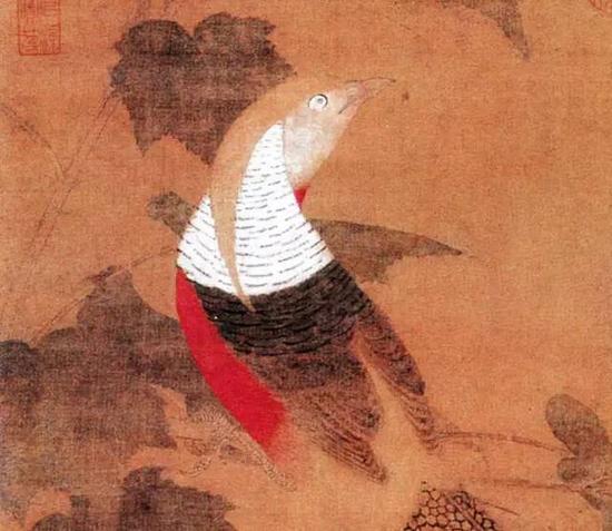 《芙蓉锦鸡图》，绢本设色，纵81.5厘米，横53.6厘米，

　　现藏北京故宫博物院
