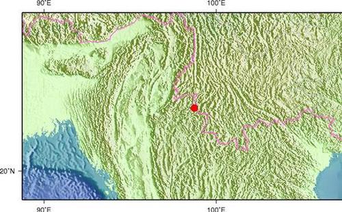 8月1日13时53分缅甸发生3.2级地震