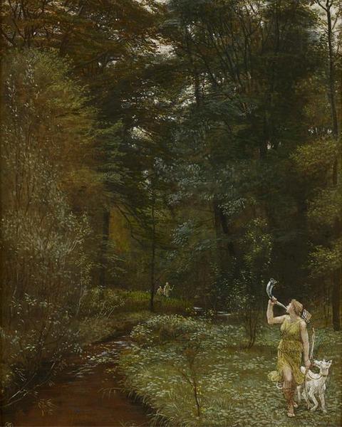 沃尔特·克兰（Walter Crane）的《黛安娜》（Diana）（1881年） 图片来源：私人收藏
