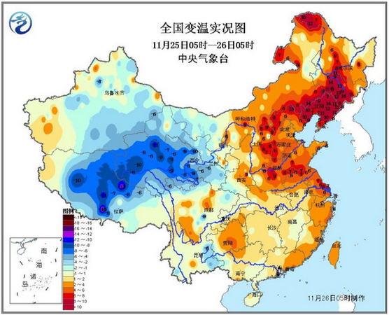 中国大范围寒潮过程结束东北、华北等地升温明显