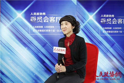 图为北京市海淀区政协委员李静接受人民政协网专访。