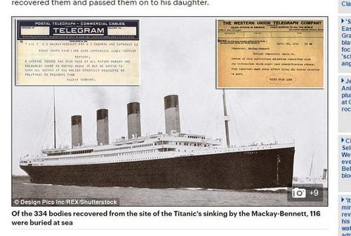 泰坦尼克号救援电报曝光：富者尸体带回 穷人丢入大海