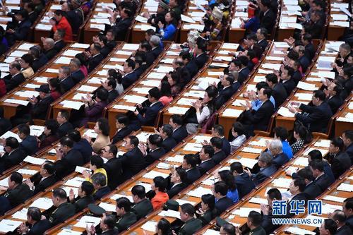 　3月5日，第十二届全国人民代表大会第五次会议在北京人民大会堂开幕。 新华社记者张领摄