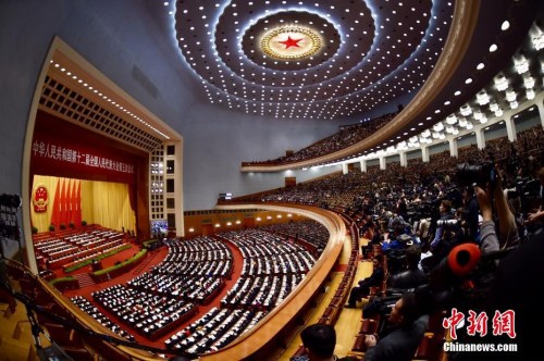 3月5日，十二届全国人大五次会议在北京人民大会堂开幕。<a target='_blank' href='http://www.chinanews.com/'>中新社</a>记者 金硕 摄