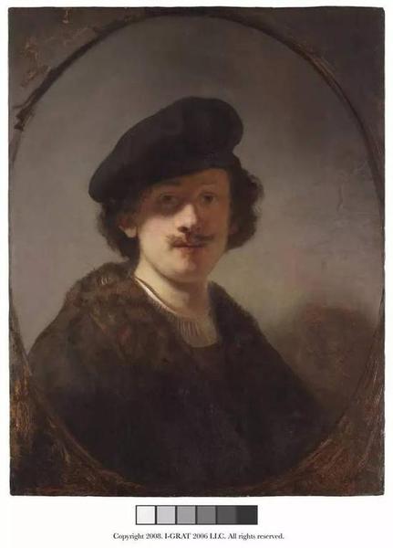 伦勃朗?范?莱茵(1606-1669)《双眼被阴影覆盖的自画像》