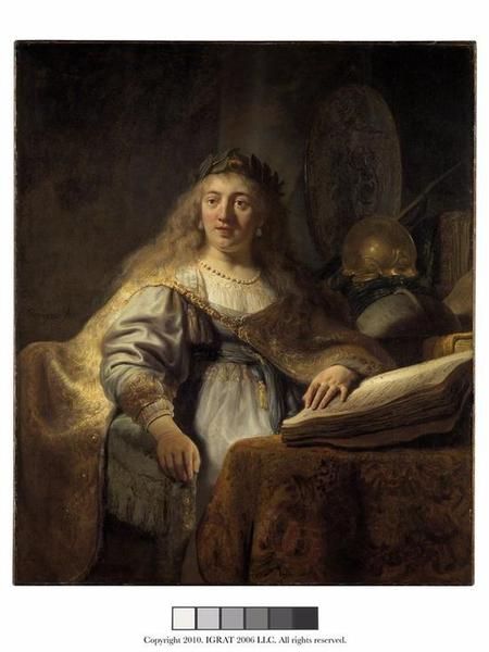伦勃朗?范?莱茵(1606-1669) 《书房中的女神密涅瓦》