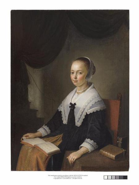 格里特?德奥 (1613-1675)《膝上有乐谱的女士肖像》