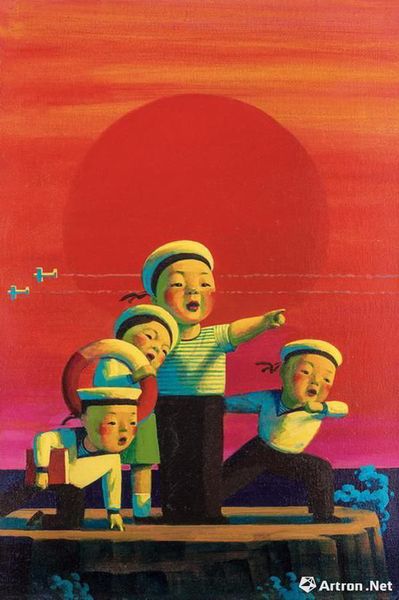 　　刘野 朝阳 布面 油画 60×40cm 1999年作 成交价：471.5万元