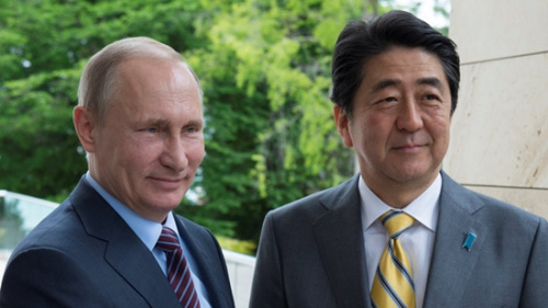 资料图：日俄首脑此前举行会谈