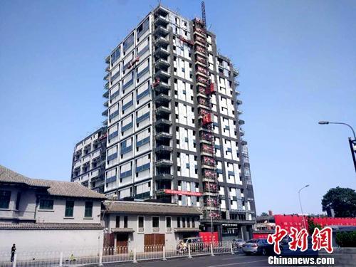 北京一处正在建设的楼房。<a target='_blank' href='http://www.chinanews.com/' >中新网</a>记者 李金磊 摄