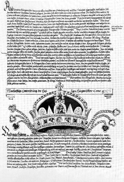 在15世纪的“Fugger Chronicle”中描绘的圣冠