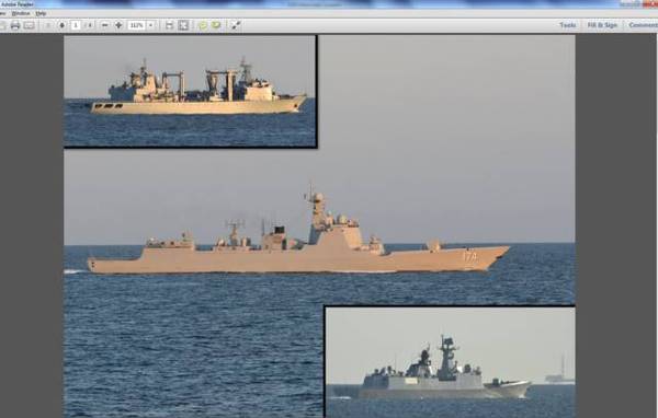 北约发布与中国舰队相遇照片 打招呼表示欢迎
