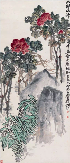 Lot766 吴昌硕（1844～1927） 神仙富贵图 起拍价RMB-80万 成交价RMB- 207万元 