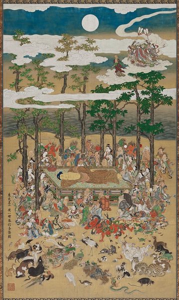 《涅槃图》江户时代正德三年（1713年）英一蝶