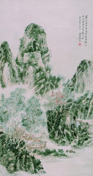 山水（国画） 146×77厘米 黄宾虹