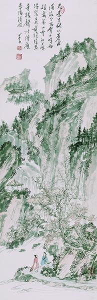 山水（国画） 101×33厘米 溥心畬