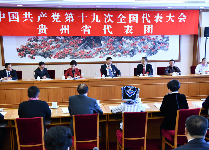 习近平参加党的十九大贵州省代表团讨论
