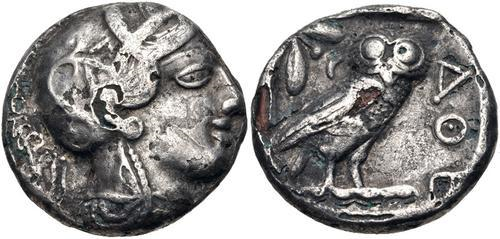 公元前5世纪末雅典紧急发行的包银钱币