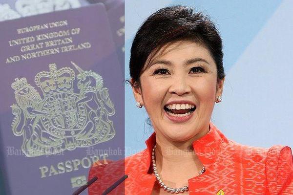 前总理英拉已获英国护照？泰官方与英方均拒绝回应
