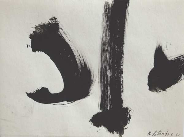Rita Letendre ，Sans titre(rl62-31) ，Ink of paper，15.9x21.3cm，1962  丽塔·勒滕德 《无题》（rl62-31） 纸本墨水 15.9x21.3cm 1962