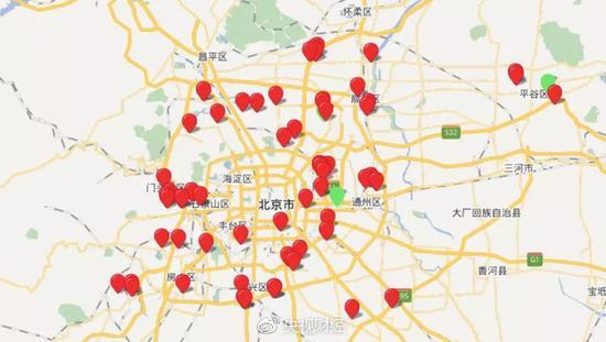 ▲北京共有产权房项目分布图（图片来源：北京市住建委）
