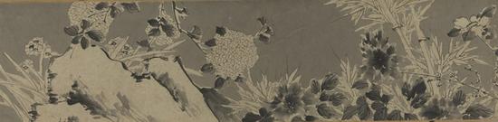 （明）徐渭《墨花图》局部 31x466cm 中国画 中国美术馆藏