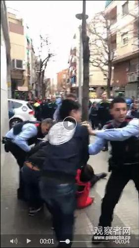 巴塞罗那华侨围堵劫匪却与警方发生冲突：2人被捕